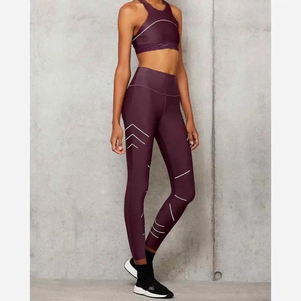 Alo Yoga High Waisted Sequence Leggings L